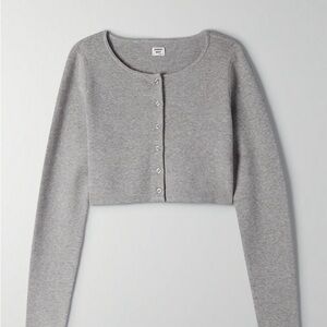 Aritzia Sunday Best Izzy Cardigan in Grey